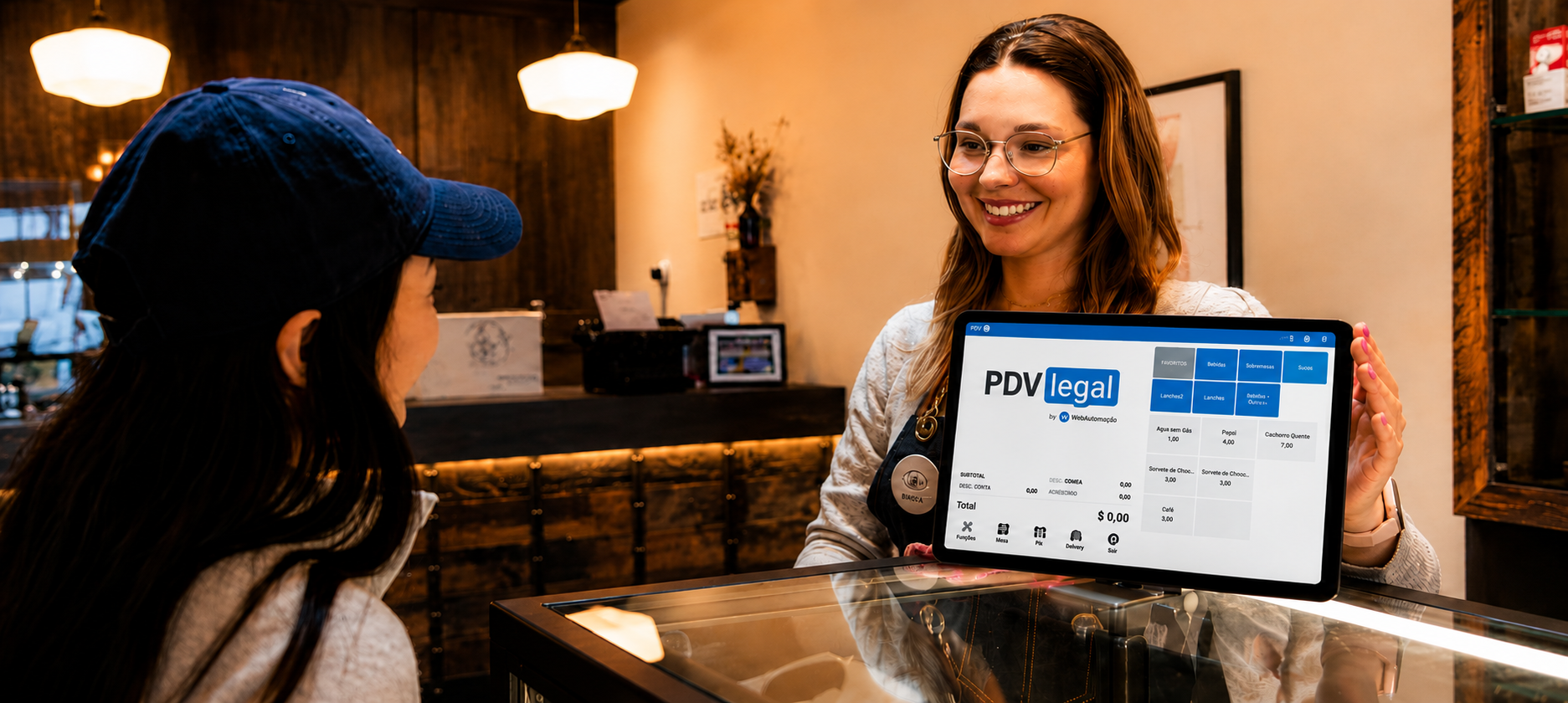 PDV Legal em operação num restaurante