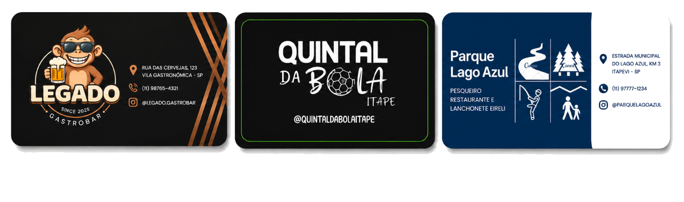 Cartões NFC personalizados para restaurantes e bares